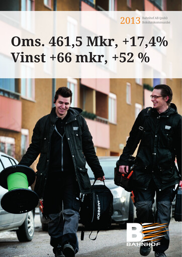 Miniature Bahnhof AB Bilan financier 2013