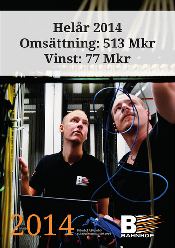 Miniature Bahnhof AB Bilan financier 2014