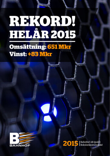 Miniature Bahnhof AB Bilan financier 2015