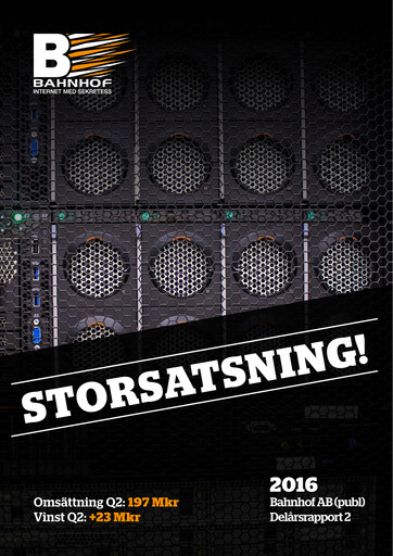 Miniature Bahnhof AB Rapport semestriel 2016-h1