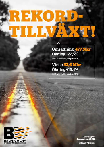 Miniature Bahnhof AB Rapport semestriel 2017-h1
