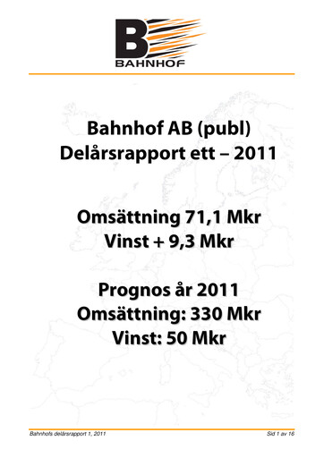 Thumbnail Bahnhof AB Quarterly Report 2011-q1