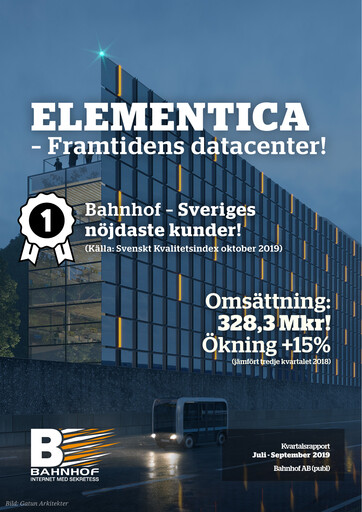 Thumbnail Bahnhof AB Quarterly Report 2019-q3