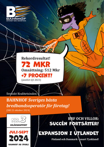 Thumbnail Bahnhof AB Quarterly Report 2024-q3