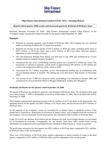 Thumbnail SFL Corp
 Quarterly Report 2008-q3