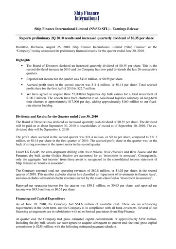 Thumbnail SFL Corp
 Quarterly Report 2010-q2