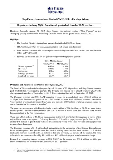 Thumbnail SFL Corp
 Quarterly Report 2012-q2