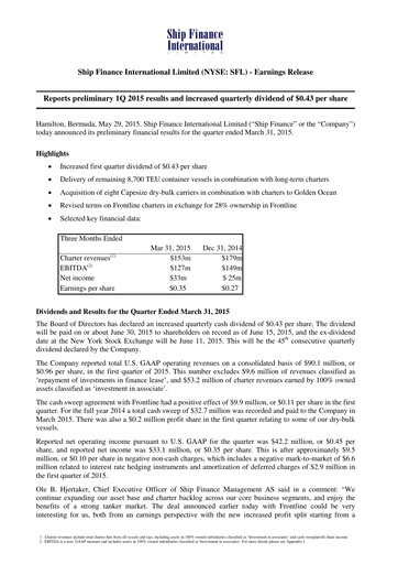 Thumbnail SFL Corp
 Quarterly Report 2015-q1