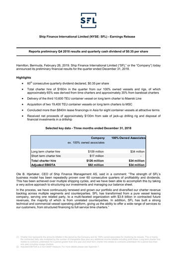 Thumbnail SFL Corp
 Quarterly Report 2018-q4
