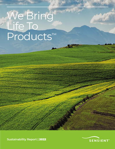 Thumbnail Sensient Technologies
 Sustainability Report 2022
