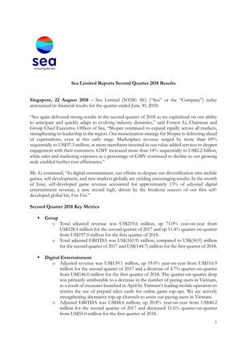 Vorschaubild Sea Limited Quartalsbericht 2018-q2