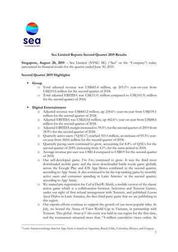 Vorschaubild Sea Limited Quartalsbericht 2019-q2