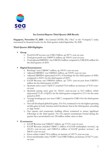 Vorschaubild Sea Limited Quartalsbericht 2020-q3