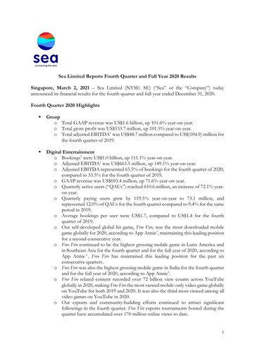 Vorschaubild Sea Limited Quartalsbericht 2020-q4
