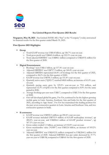 Vorschaubild Sea Limited Quartalsbericht 2021-q1