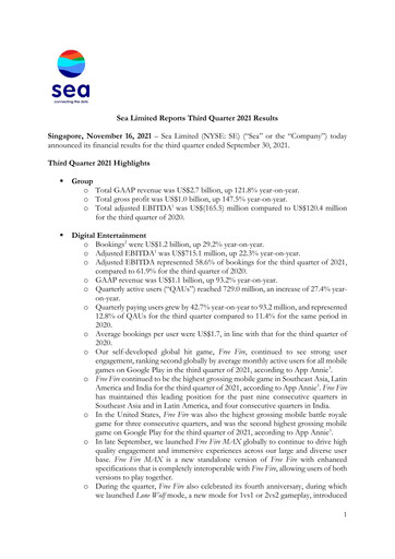 Vorschaubild Sea Limited Quartalsbericht 2021-q3