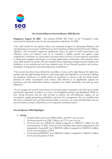 Vorschaubild Sea Limited Quartalsbericht 2022-q2