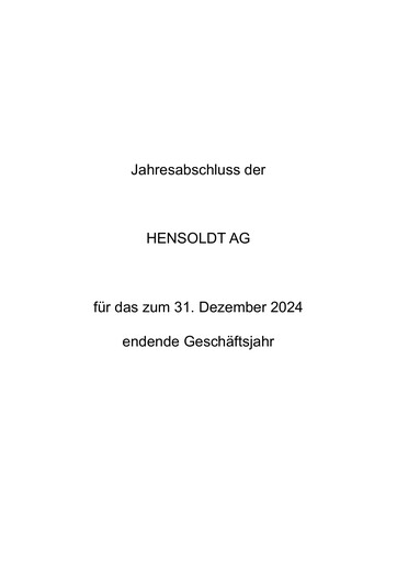 Thumbnail Hensoldt Financial Statement 2024
