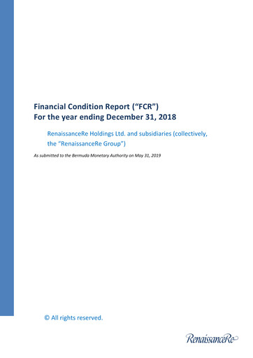 Thumbnail RenaissanceRe
 Financial Report 2018