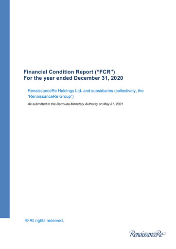 Thumbnail RenaissanceRe
 Financial Report 2020