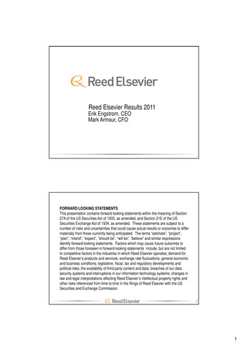 Thumbnail RELX Financial Report 2011