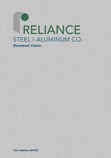 Thumbnail Reliance


 Annual Report 2012