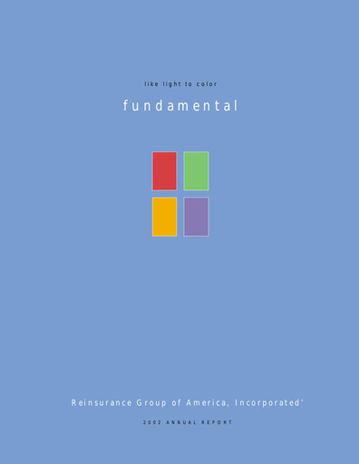 Thumbnail Reinsurance Group of America
 Annual Report 2002