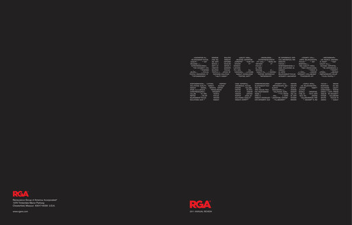 Thumbnail Reinsurance Group of America
 Annual Report 2011