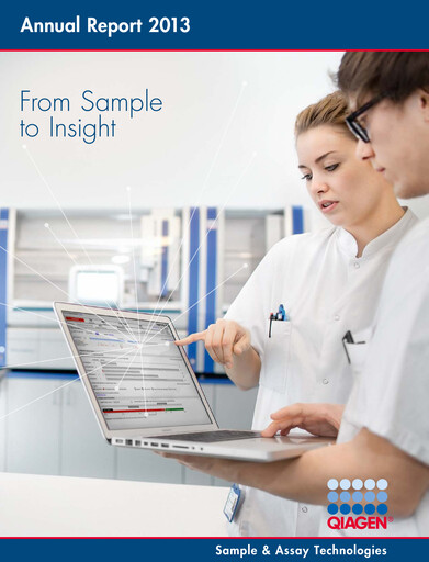 Thumbnail Qiagen  Annual Report 2013