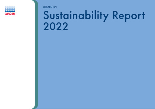 Thumbnail Qiagen  Sustainability Report 2022