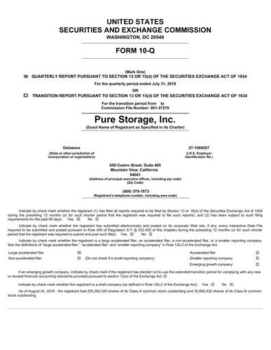 Vorschaubild Pure Storage
 Quartalsbericht 2019-q2