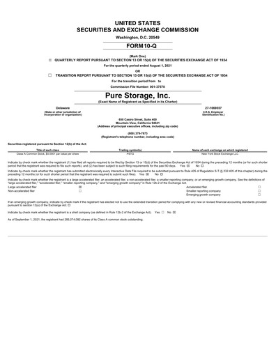 Vorschaubild Pure Storage
 Quartalsbericht 2022-q2