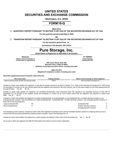 Vorschaubild Pure Storage
 Quartalsbericht 2023-q1