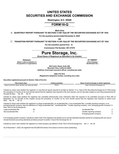 Vorschaubild Pure Storage
 Quartalsbericht 2023-q3
