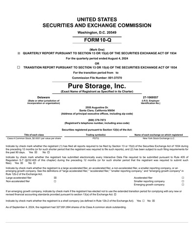 Thumbnail Pure Storage
 Quarterly Report 2025-q2