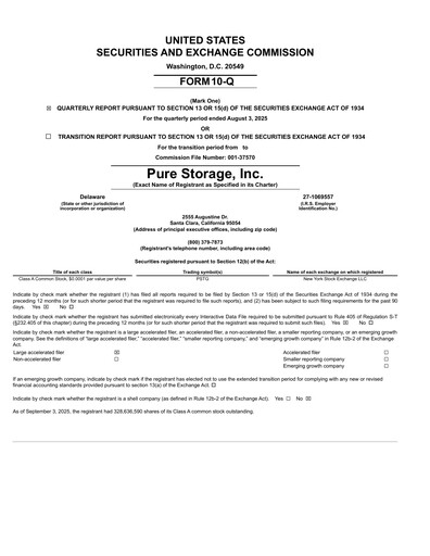 Thumbnail Pure Storage
 Quarterly Report 2026-q2