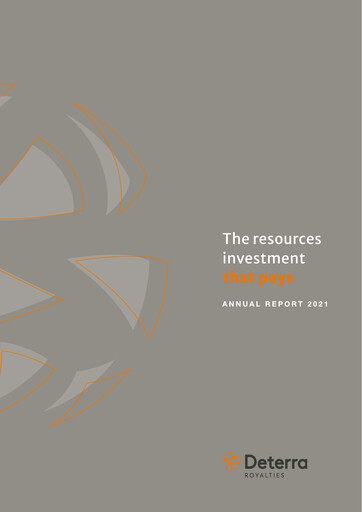 Thumbnail Deterra Royalties Annual Report 2021