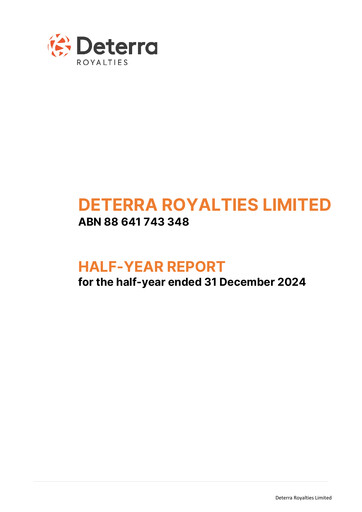 Thumbnail Deterra Royalties Half-year Report 2025-h1