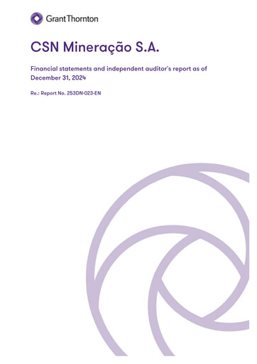 Thumbnail CSN Mineração Financial Statement 2024