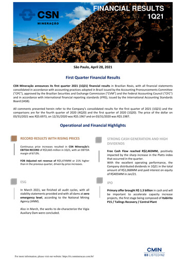 Thumbnail CSN Mineração Quarterly Report 2021-q1