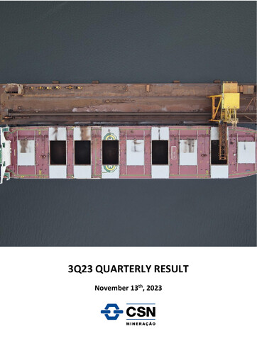 Thumbnail CSN Mineração Quarterly Report 2023-q3