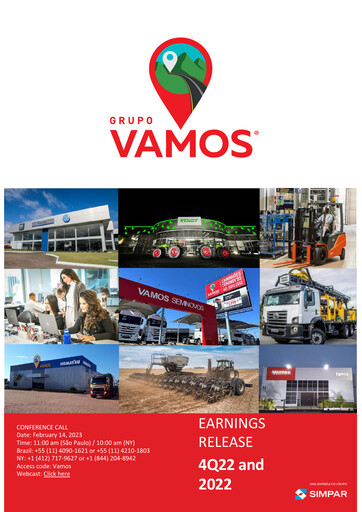 Miniature Vamos Locação de Caminhões, Máquinas e Equipamentos S.A. Rapport trimestriel 2022-q4