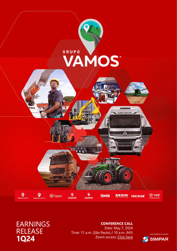 Miniature Vamos Locação de Caminhões, Máquinas e Equipamentos S.A. Rapport trimestriel 2024-q1