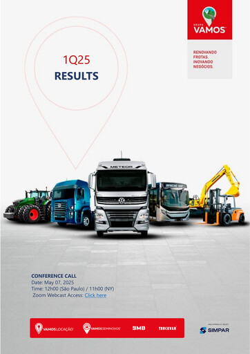 Miniature Vamos Locação de Caminhões, Máquinas e Equipamentos S.A. Rapport trimestriel 2025-q1