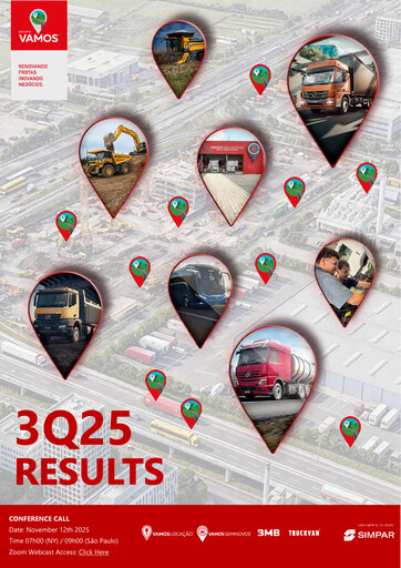 Miniature Vamos Locação de Caminhões, Máquinas e Equipamentos S.A. Rapport trimestriel 2025-q3