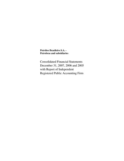 Thumbnail Petrobras Financial Statement 2007