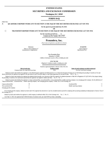 Thumbnail Penumbra Quarterly Report 2022-q2