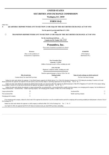Thumbnail Penumbra Quarterly Report 2026-q1