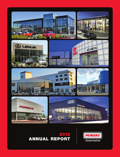 Thumbnail Penske Automotive Group Annual Report 2012