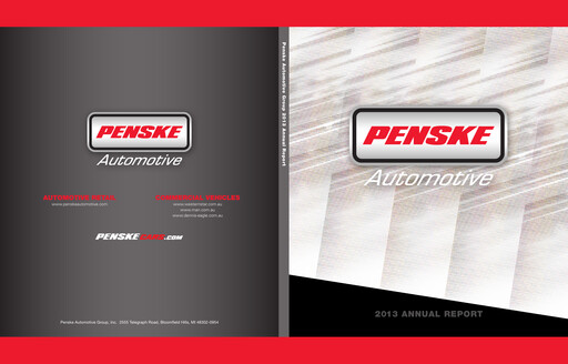 Thumbnail Penske Automotive Group Annual Report 2013